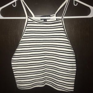 Striped Halter Crop Top